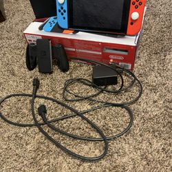 (Texas)Nintendo Switch Bundle With Free 128sd, Carrying Case, Bluetooth Adapet For Wireless Earpiece