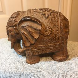 Small Brown Decorative Indian Elephant Figurine