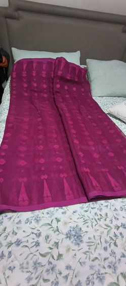 Magenta jamdani sari