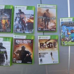 SEVEN  XBOX 360  GAMES CALL OF DUTY AND MORE