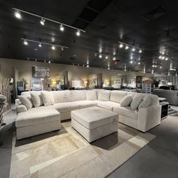 Beige 4PC Chaise Sectional Couch