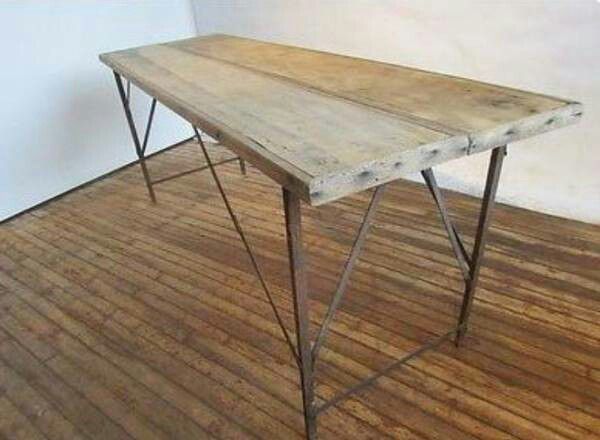 Antique Folding Wallpaper Table