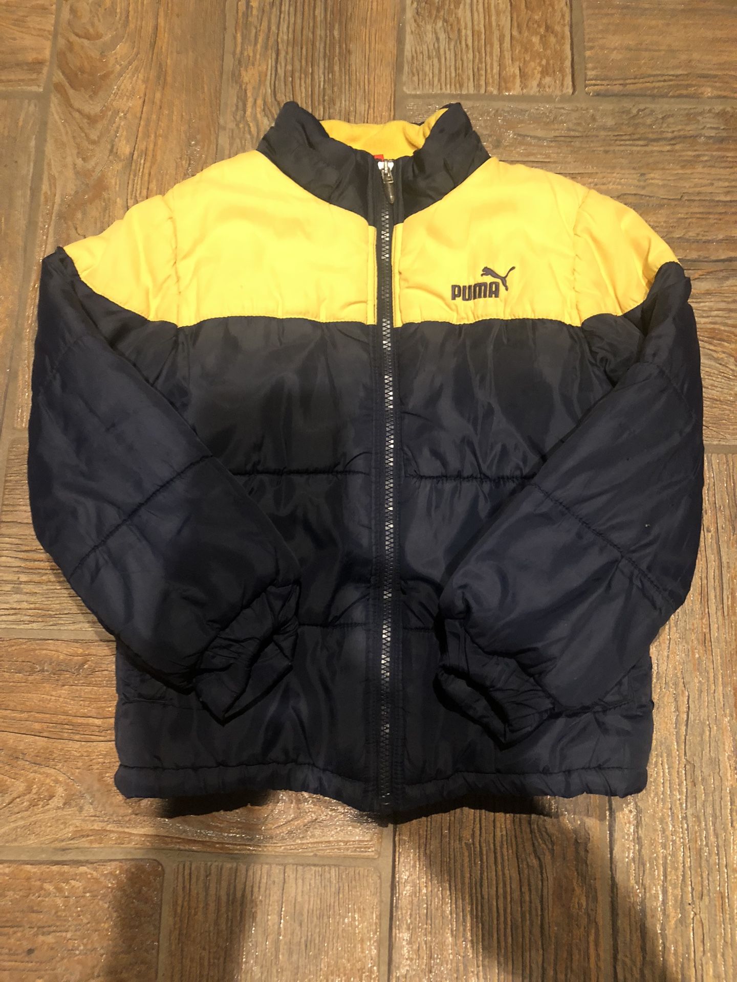 Puma Youth Size 6 Navy & Yellow Coat