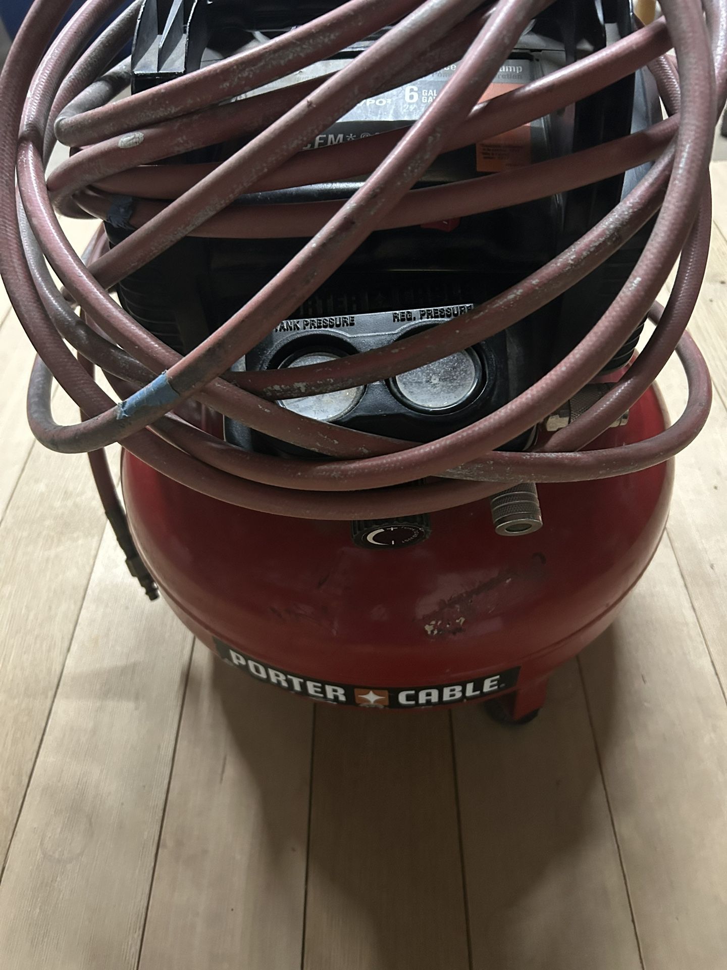 Air Compressor With Nail Guns
