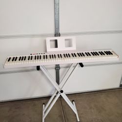 Longeye Piano Keyboard 88 Keys Compact Portable Digital Piano for Beginners with Semi-Weighted Full-Size Keys, Stand, Headphones, Sustain Pedal