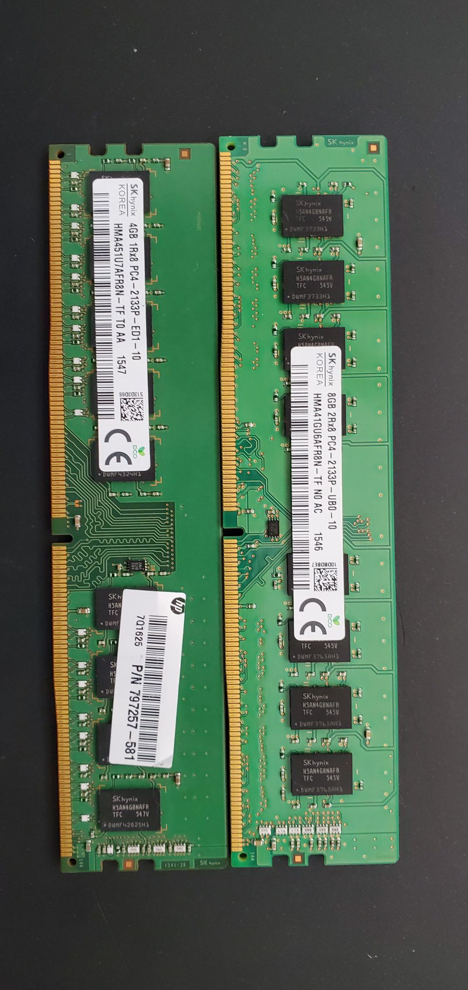 12 GB DDR4 ram (4&8 gbs)