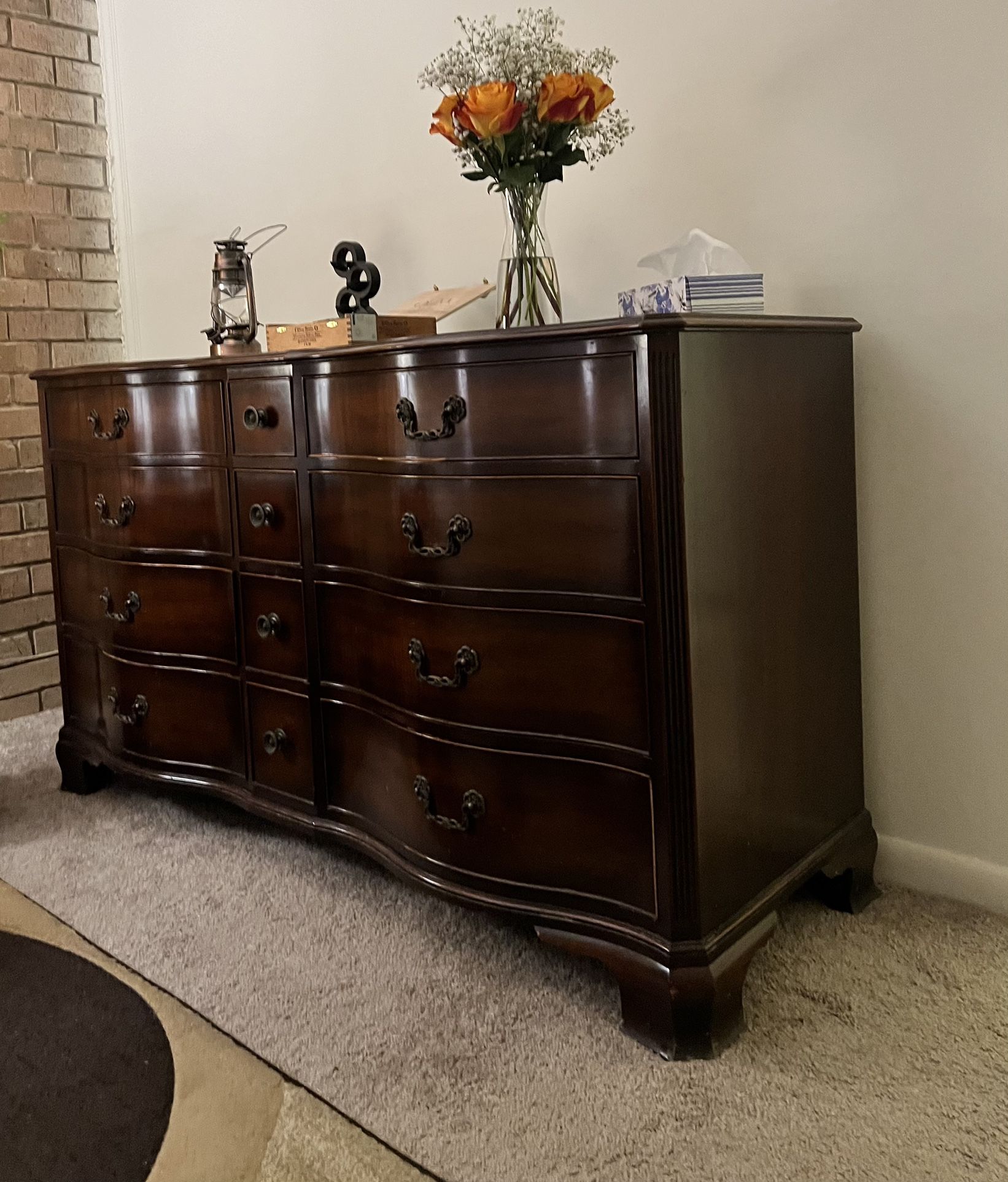 Mahogany Dresser with Hidden Jewelry Compartment