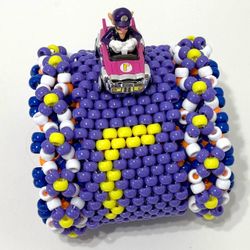 Kandi Rotating Warluigi Mario Kart Themed cuff Bracelet Rave Festival