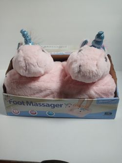 Pink Unicorn Foot Massager Health Touch Massaging Vibration Plush Animal