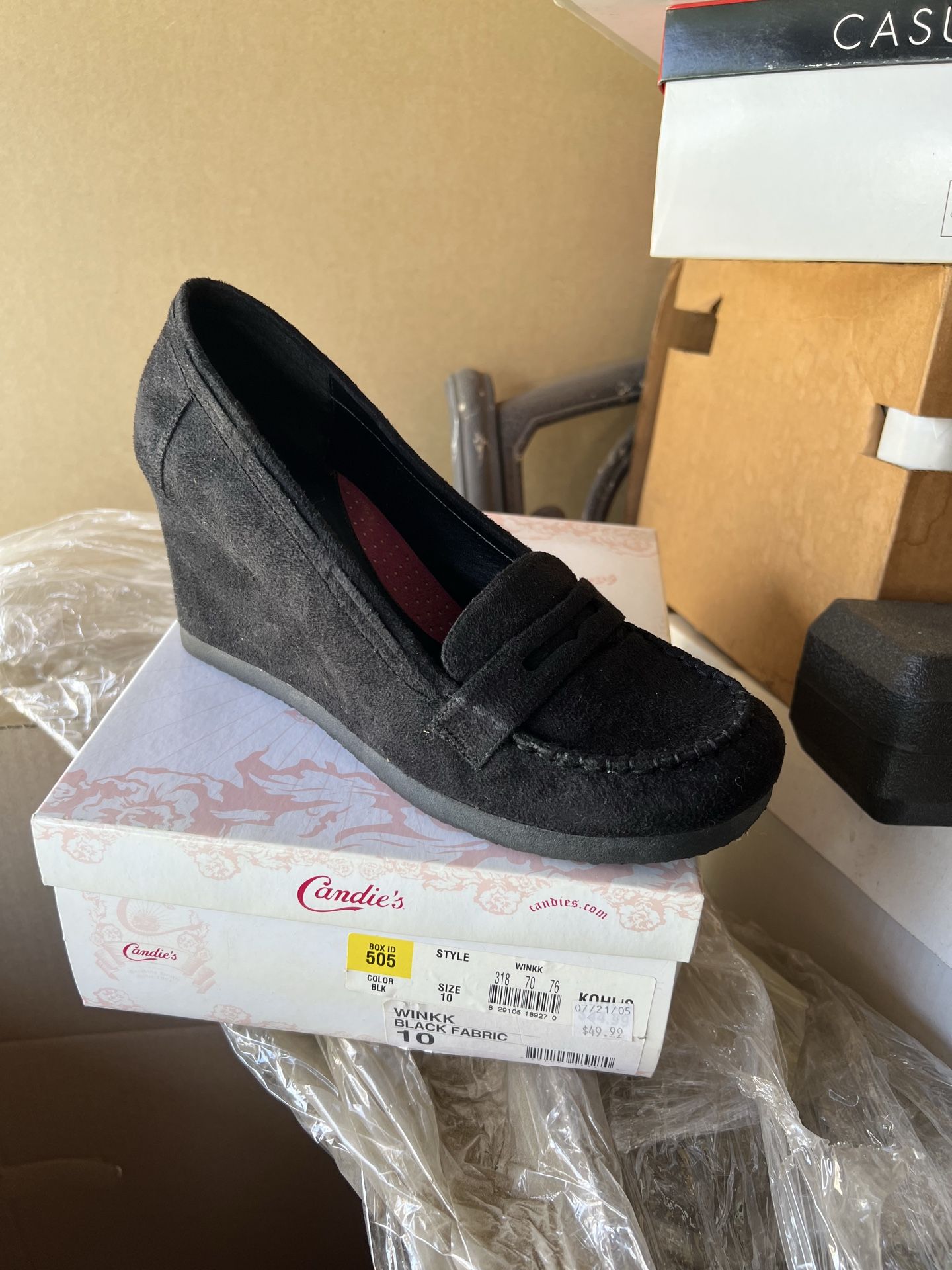 Candies Black Suede Shoes