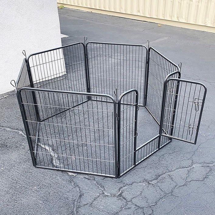 (NEW) $85 Heavy Duty 32” Tall x 32” Wide x 6-Panel Pet Playpen Dog Crate Kennel Exercise Cage Fence