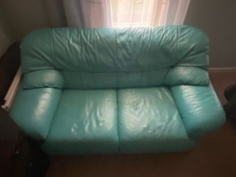 Genuine Italian leather loveseat  couch