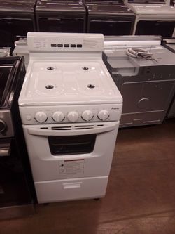 Amana 20" Freestanding Gas Range W/ 4 Sealed Burners, 2.6 Cu Ft Oven,Oven Light, Electronic Ignition,Broiler