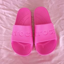 Women's Hot Pink Crocs Sandals Slides Size 7