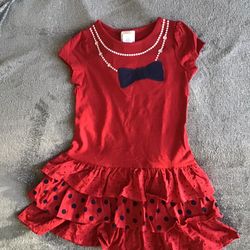 NWT Gymboree Red Polka Dot Ruffle Layered Dress Size 5