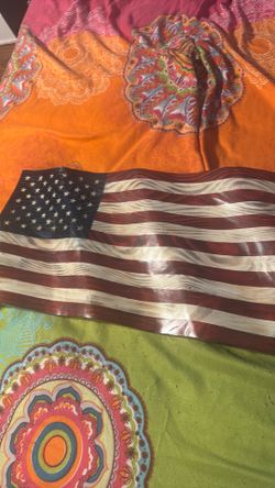 handmade wooden american flag