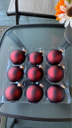 Burgundy Glass Ball Ornaments