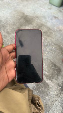 Apple iPhone Red with Cracked Screen