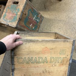4 Antique Soda Crates 