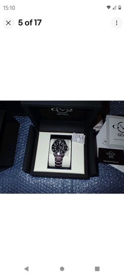 Black Dial Men's Watch GV2 BY GEVRIL Liguria Automatic Swiss # 42247 NEW