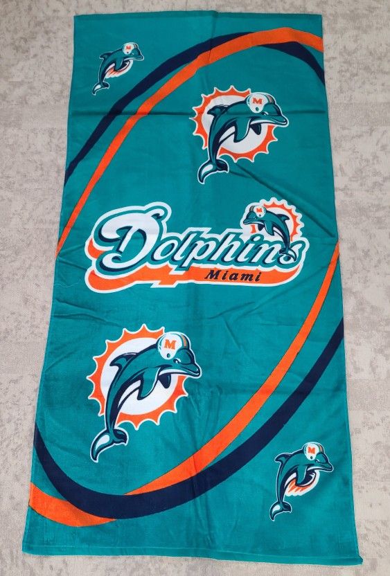 Miami Dolphins 30x60 Cotton Beach Towel