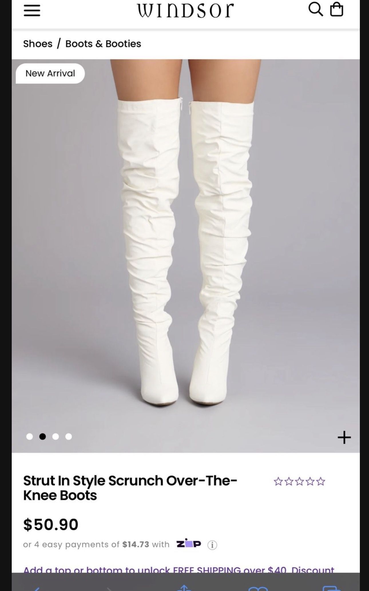 White High Knee Boots 
