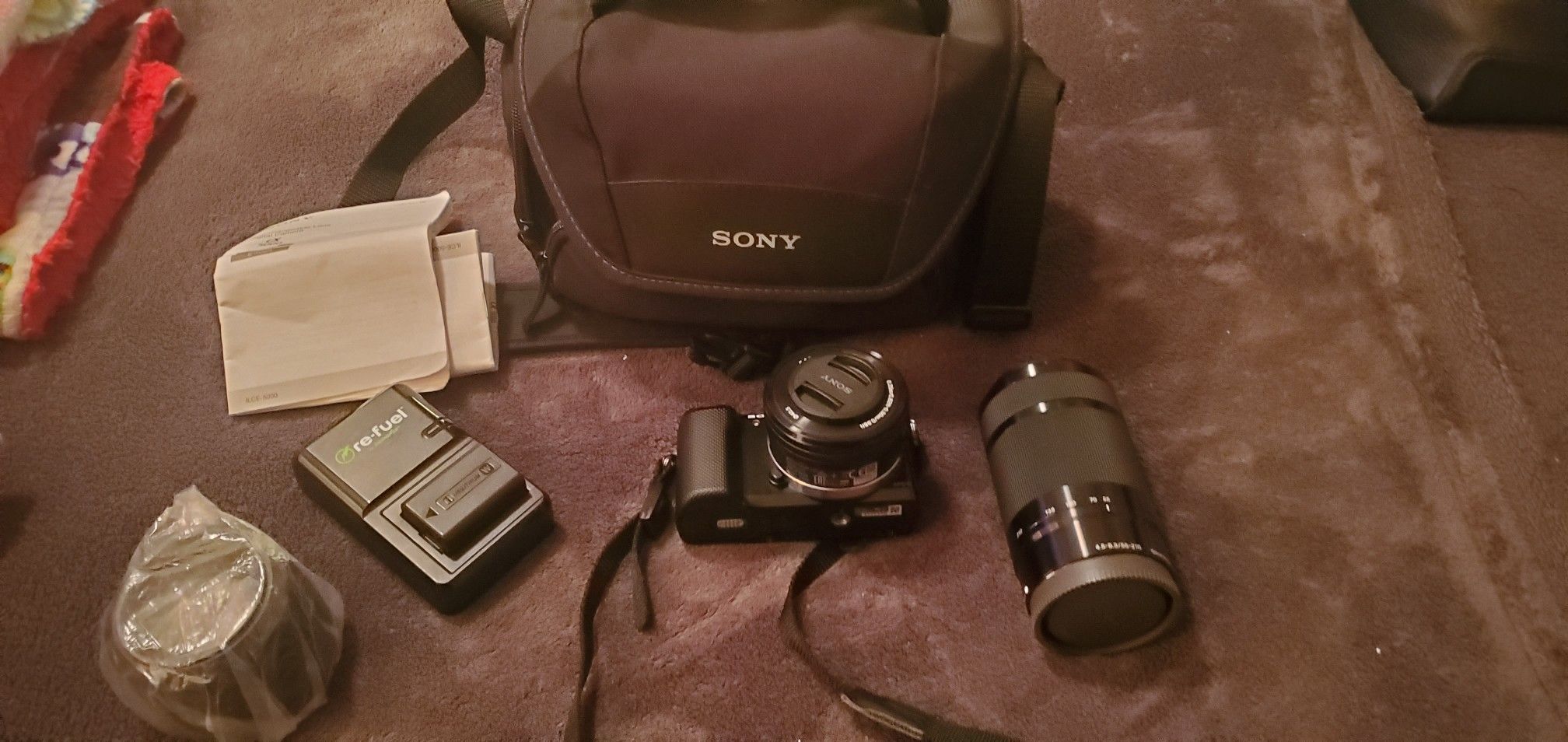 *price reduced!!* Sony a5000 digital camera/HD video camera + 55-210mm Sony Lens + 16-50mm Sony Lens, bag + MORE!