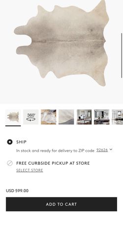 Real Cowhide Rug - Beige / Grey