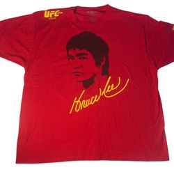 UFC Macau Bruce Lee Tribute Red Graphic T-Shirt