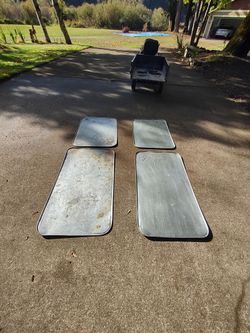 Metal drip pans.