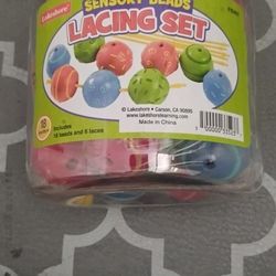 Lakeshore Sensory Beads Lacing Set