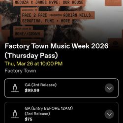 FACTORY TOWN GA THURSDAY