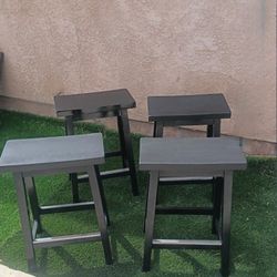 4 Wood 24" stools