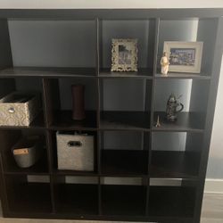 Decorative Espresso Cube Storage Shelf- $99