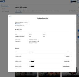 2 GA tickets to Bayonne at Barboza Nov. 16th