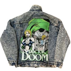 Levi’s Denim Jean coat vintage rare dr.doom marvel comics avengers X-men
