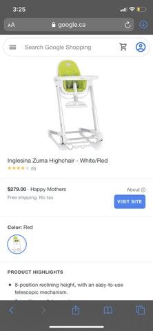 High chair Inglesina