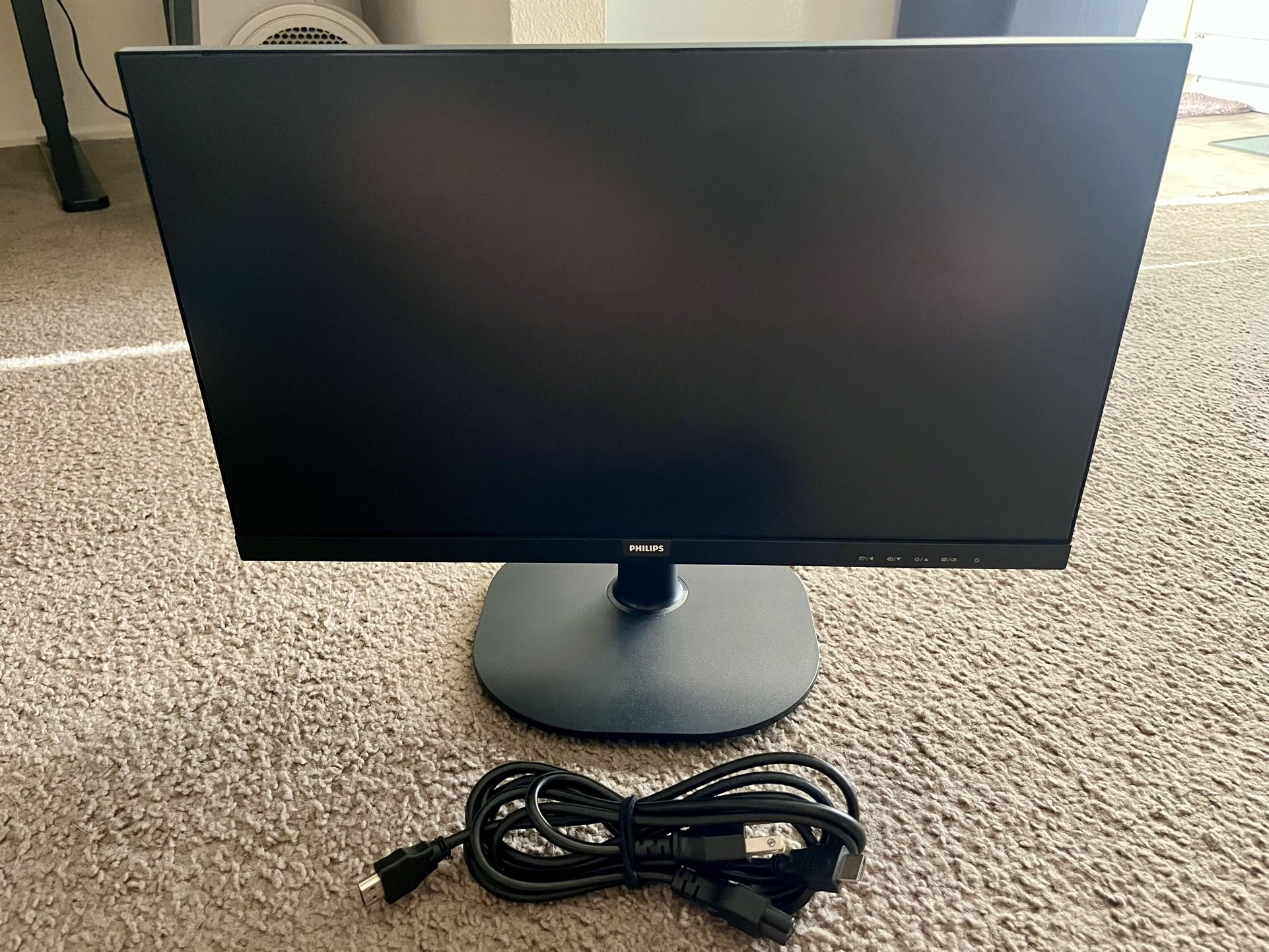 Black Philips Computer Monitor with HDMI Cable