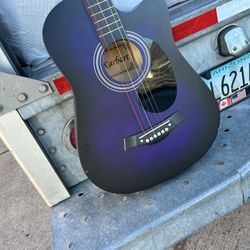 Purple Acoustic Guitar 