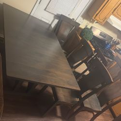 Full Antique magohani wood dining wood set 