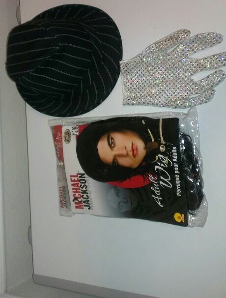 Michael Jackson Halloween Costume With Hat,Wig,Glove Brand New From Party City Store