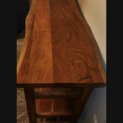 Live Edge Rolling Bar  Or Buffet Table