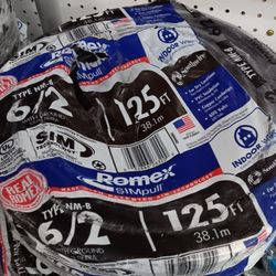 New Romex Wire 6/2 125ft