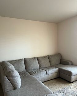 Sectional couch and ottoman