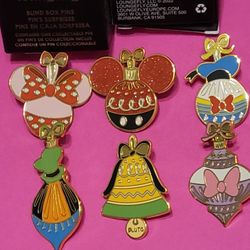 Disney Mickey Mouse & Friends COMPLETE SET Ornament Inspired Enamel Metal Pin Combo Set 