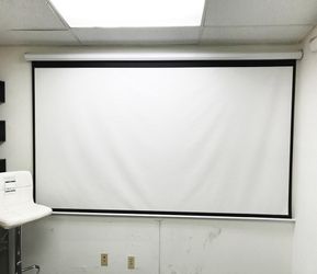 (NEW) $60 Manual 100” 16:9 Projector Screen Manual Pull Down Matte White 87x49”