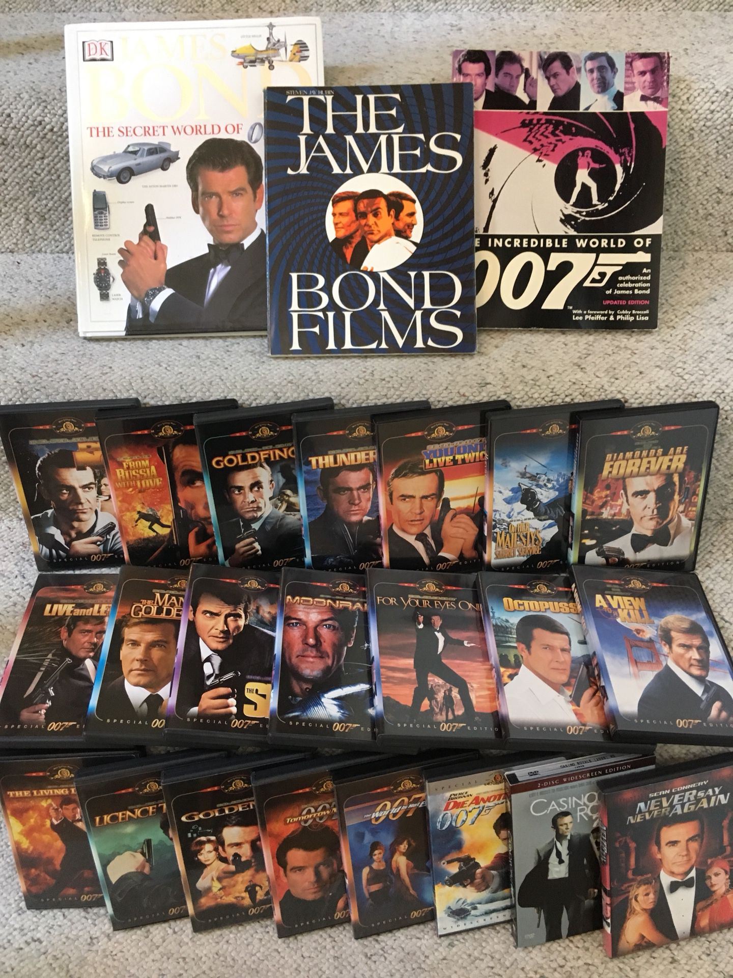 22 James Bond DVDs - Like New - plus 3 books - $65 for Sale in ...