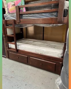 Bunk bed / Litera twin twin twin con colchones / Camas nuevas