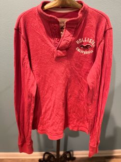 Hollister California Long Sleeve Henley Medium Vintage Shirt