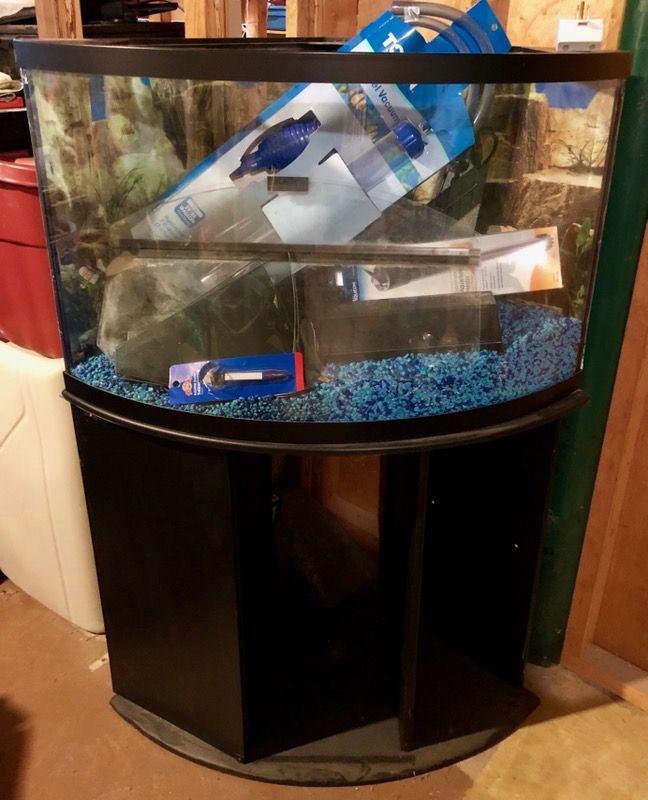 55 Gallon Corner Bow Front Fish Tank